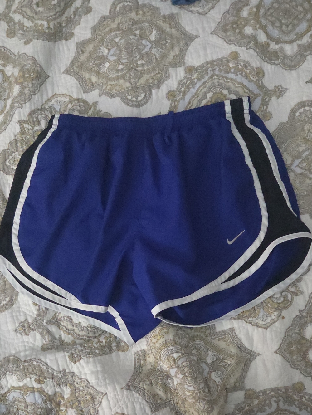 Nike Women's Royal Blue Athletic Running Shorts with White Trim